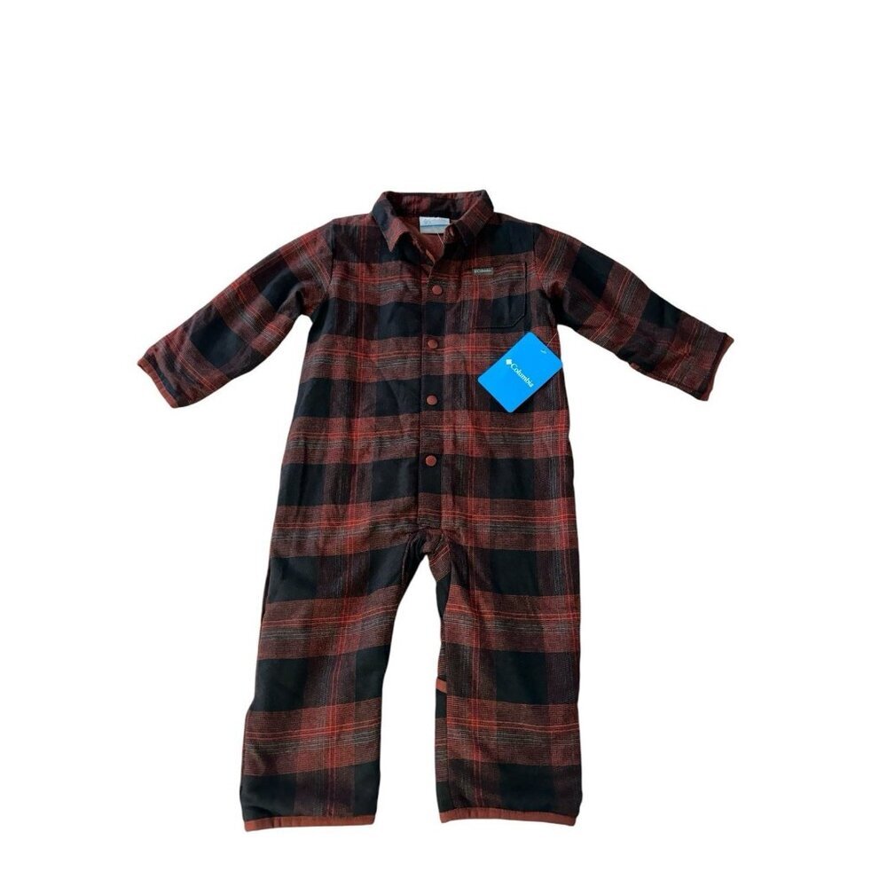 Columbia Red and Black Plaid Kids One-Piece